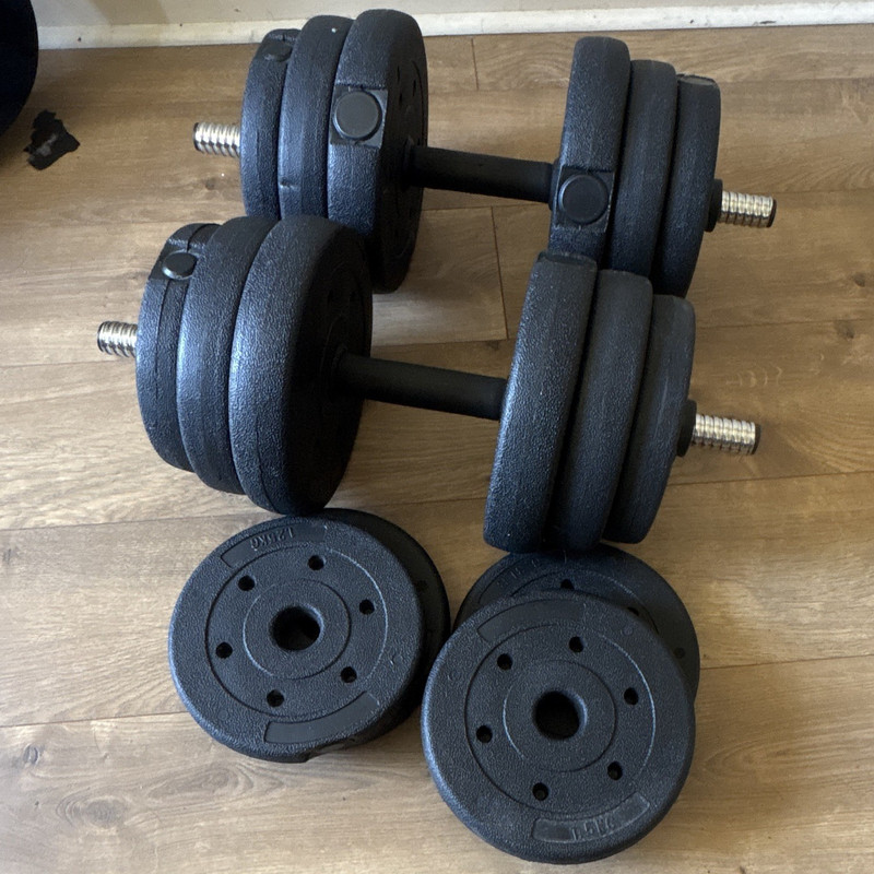 Black Standard Spinlock Collar Weight Plates Set Adjustable Plastic 1.1-6.6 lb