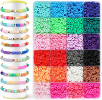 4500 StüCk Heishi Perlen Bunte 6Mm Clay Perlen Zum AuffäDeln, Clay Perlens, 24 F