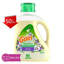 Gain White Tea & Lavender Botanicals Liquid Laundry Detergents 81 Loads - 107oz 0.16 per gallon