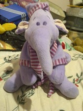Disney Lumpy Purple Heffalump in Removable Dressing Gown toy plush 10" Tall