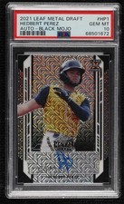 2021 Leaf Metal Draft Black Mojo 1/4 Hedbert Perez PSA 10 GEM MT Auto 4o1