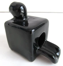 Wood Stove Pipe Look Ashtray Chimney Black Ceramic Novelty Cigarette Vintage S2