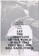 Mennonite Postcard Proposal Christians of the World Stop Killing Each Other