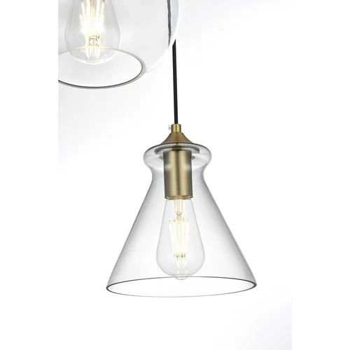 Living District LD2247SG Destry 3 Light 19 inch Satin Gold Pendant Ceiling Light - Picture 6 of 10