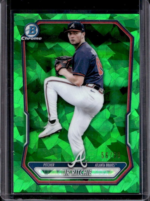 2026 Bowman Sapphire JR Ritchie Chrome Prospects Green Refractor #/99 Braves