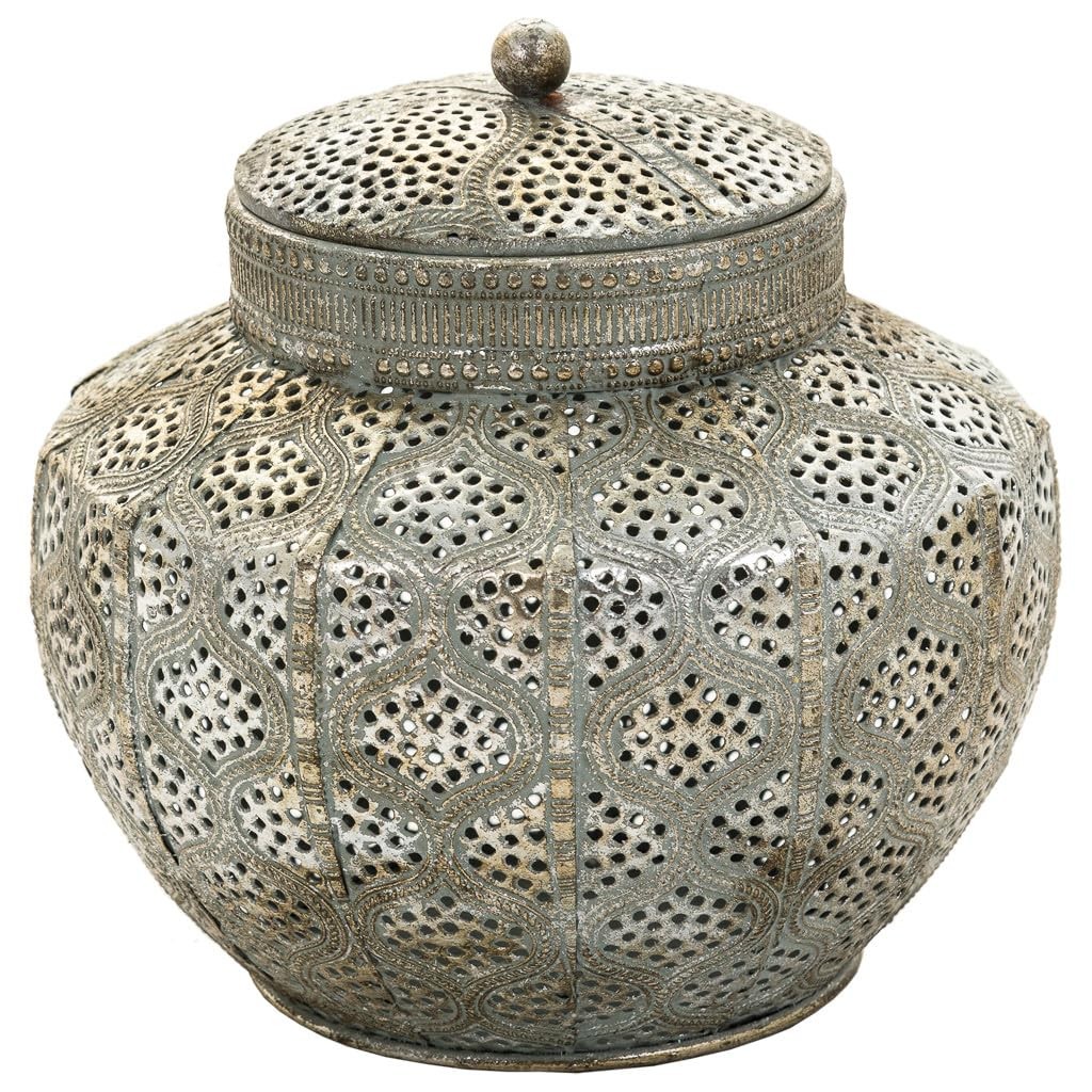 Caja joyero de metal plata (x8r)