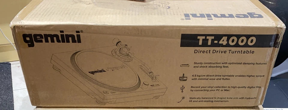 Gemini Sound TT-4000 High Torque Direct-Drive Turntable with USB - Digitize - Image 3 of 4