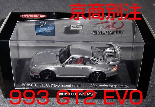 Minichamps 430060126 1/43 PORSCHE 911 GT2 2001 ARGENT Modèle De Voiture