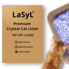 New Premium Crystal Cat Litter 86 lb, Two Months Lasting Superior Odor Control 0.36 per pound