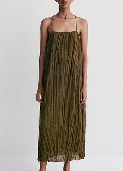 Women Massimo Dutti Dress Khaki S