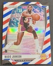 2024-25 Panini Prizm - Legends Magic Johnson #294 Red White & Blue Prizm