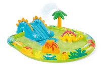 Intex Aufblasbarer Kinderpool Dino Kinderpool Mit Rutsche SprüHer 191X152X58 Cm