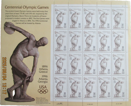 Atlanta Centenario Giochi Olimpici 1996 USPS 20 francobolli 32 centesimi - Foto 2 di 6