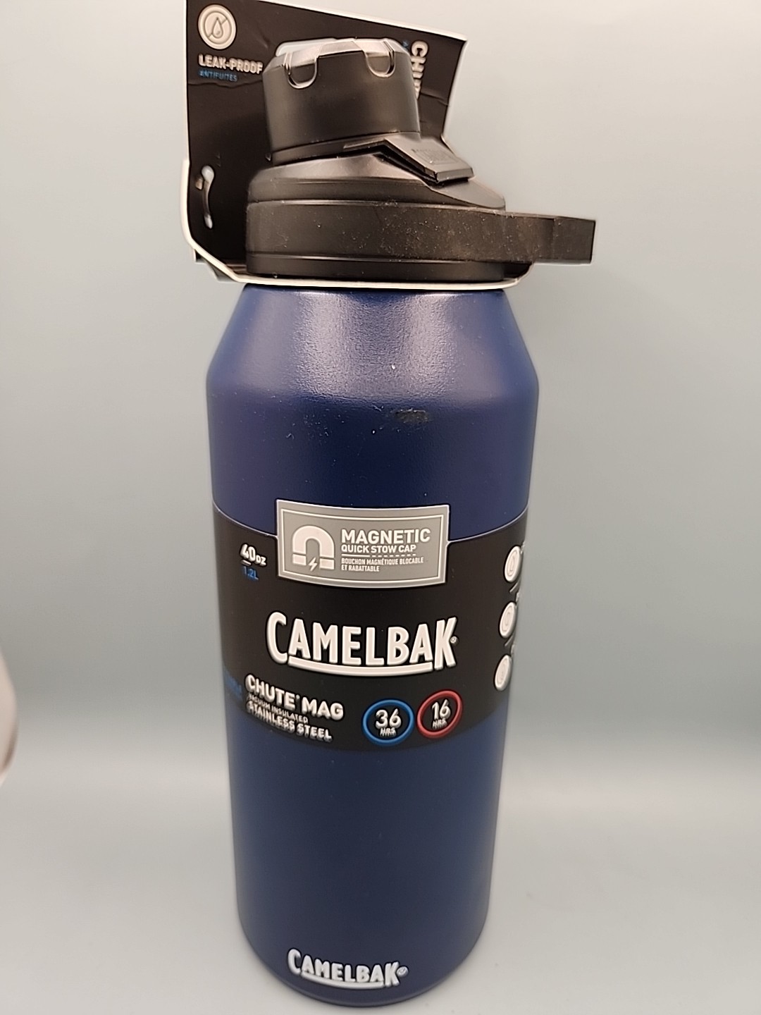 NEW Camelbak Stainless Steel Chute Mag Bottle - Leak - Proof Cap. 40oz