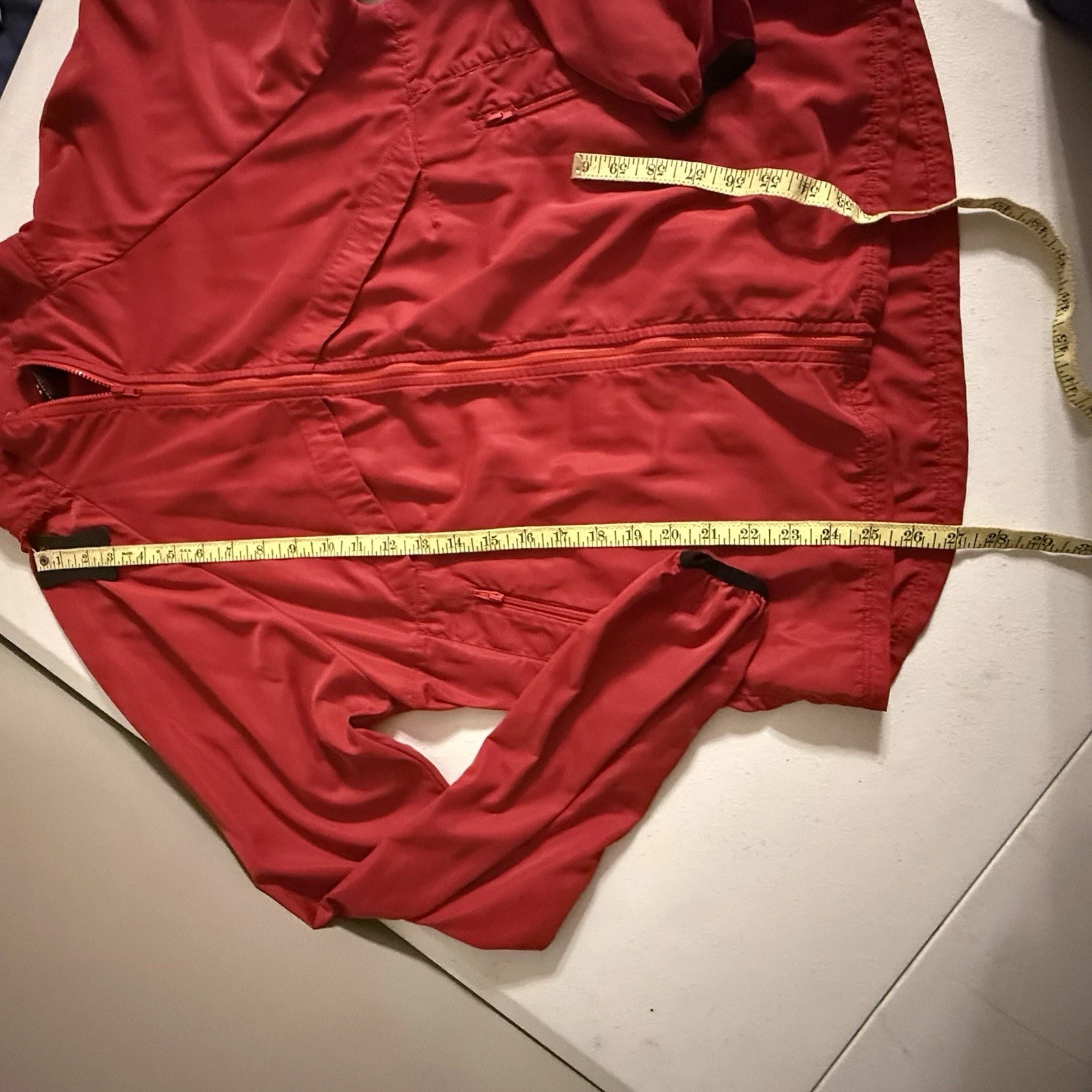 Bearded Goat Full Zip Up Jacket Red Size Small Lumbar Pocket Outdoor Hiking image 11