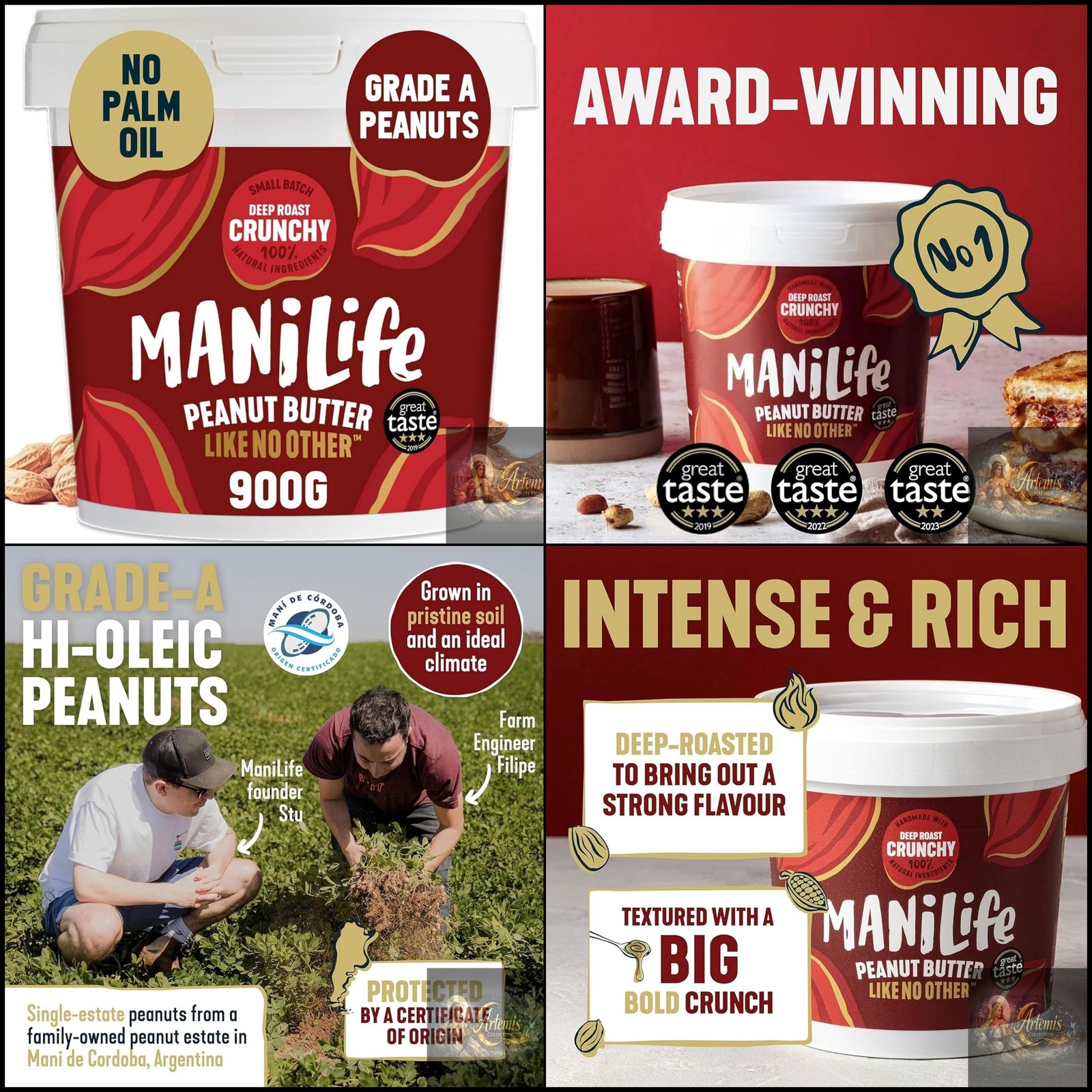 Manilife Peanut Butter Deep Roast Crunchy – All Natural, No Palm Oil, No Added Sugar, Vegan, Single Origin 900G (Pack Of 1) - Image 6