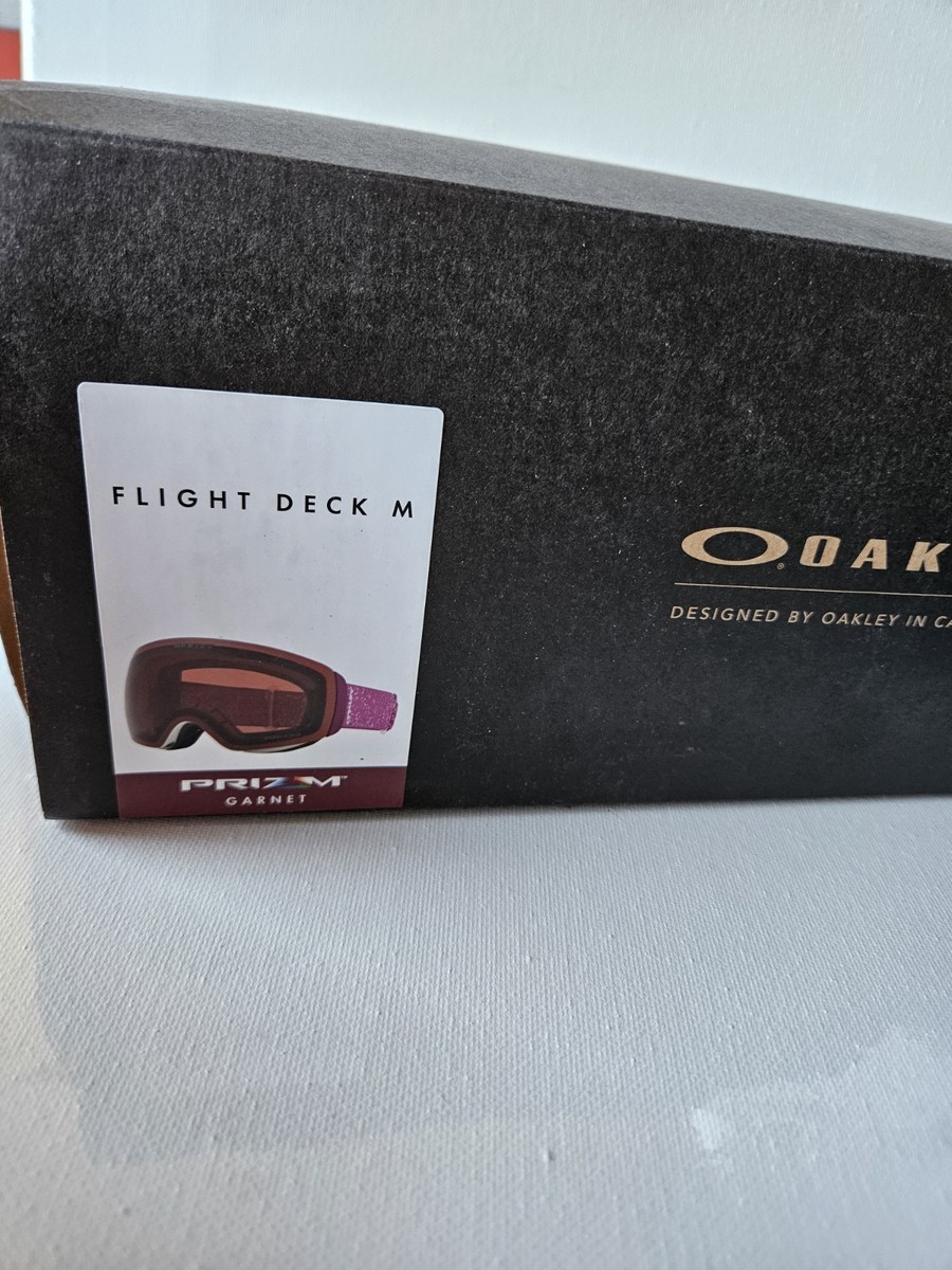 NEW Oakley Flight Deck M Snow Goggles-Prizm- Garnet Lens | eBay