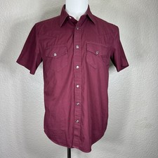 GIBSON Trading Company Pearl Snap Western Shirt Smoke Gray Pearl Snaps Men S