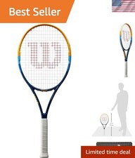 Profile Wilson Adult Tennis Racket - Lightweight Pre-Strung - Grip Size 4 3/8