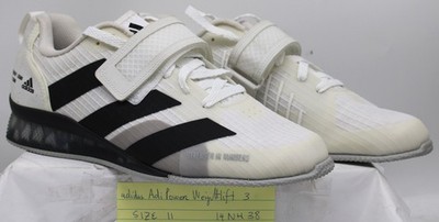 adidas AdiPower Weightlifting 3 shoes  USED RETURN White/Blk SZ 10;WMNS 11.5 US