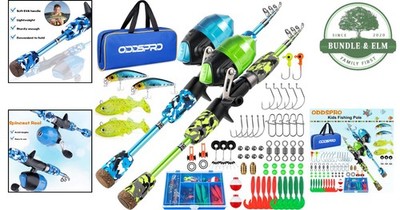 3 year old girl fishing pole Kids Pole, Telescopic Rod and Reel Combo Kit for Boys Girls Youth friendly set features a pre Paw Patrol Girls Youth Fishing