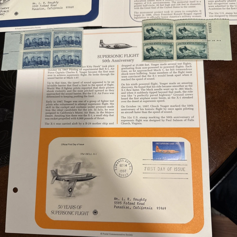 USA Military First Day Covers And Stamps And Blocks Of Stamps Never Used Mint  - Image 2 of 4