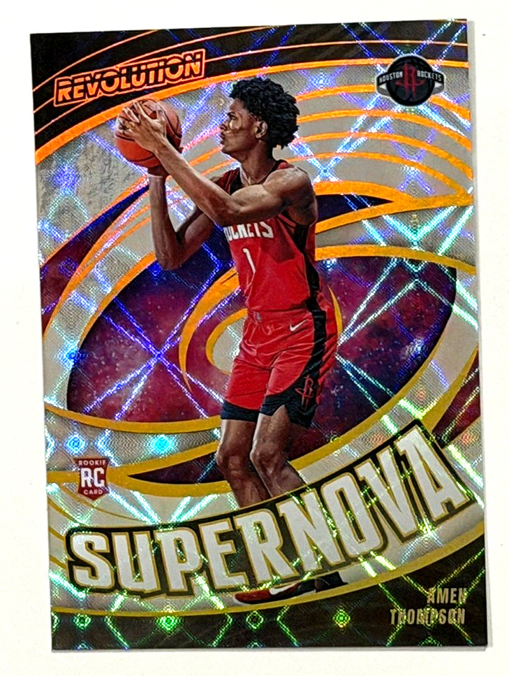 2023-24 PANINI REVOLUTION AMEN THOMPSON ROOKIE CARD RC SUPERNOVA GALACTIC