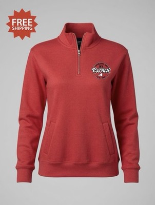 Cornell University  Big Red  1/4 Zip Jacket - Sz Ladies M / Medium - by MV Sport