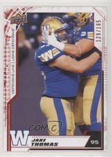 2020 Upper Deck CFL Red 129/165 Jake Thomas #22 r6v
