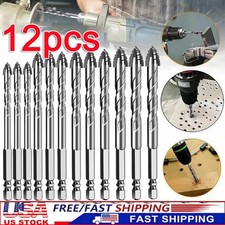 12 Eccentric Drill Bit Set Four-Flute Sawtooth Eccentric Drill Bit High Hardness