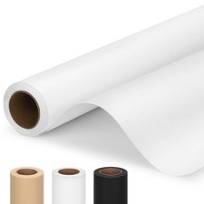 15" x 456" 38' Wrapping Craft Paper Roll for Bulletin Board, White Kraft Eas...
