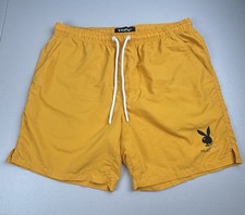 Pacsun Men  s Playboy Yellow Swim trunks Adult Size Medium. Clean Nice Pockets
