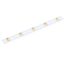 1 Set Corset Busk, 11 Inch White Steel Boning Support with Gold Buttons