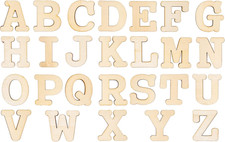 3 Inch 174 Pieces Unfinished Wood Letters Crafts Unpainted Wooden Alphabet Lette