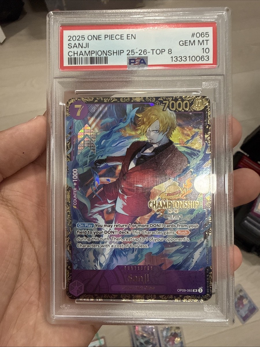 2025 One Piece EN Championship 25-26 #065 Sanji Top 8 PSA 10 GEM