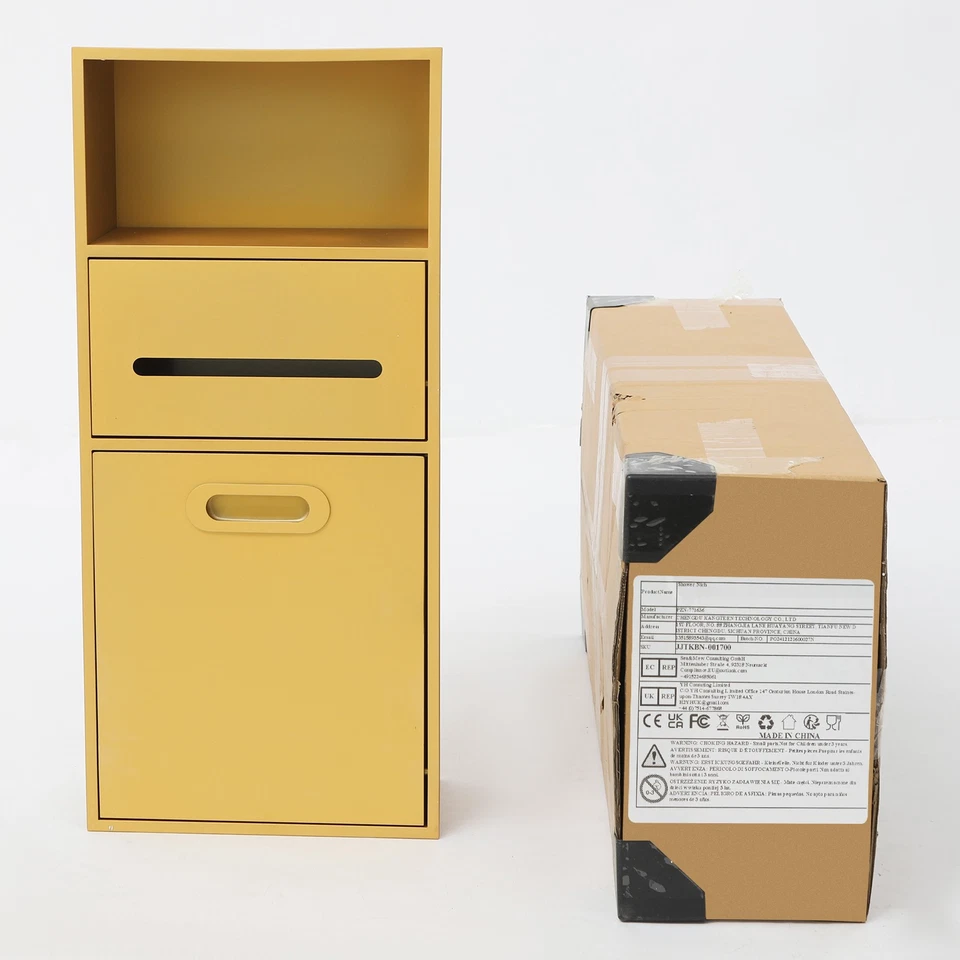 Armário de armazenamento embutido moderno de aço inoxidável, armário embutido de parede dourado - Imagem 2 de 4