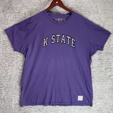 K-State Retro Brand Tshirt Men’s 2XL Purple College Football Basketball Apparel