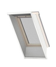 VELUX Insektenschutzrollo Fliegengitter anthrazit perforiert mit weißem Rahmen Z