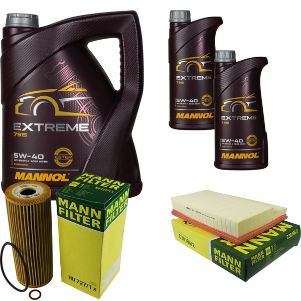 Inspektionspaket 7L Mannol Extreme 5W-40 FüR Mercedes W202 C 180 C208 200 230-image
