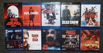 Horror Thriller Rob Zombie  usw,  10 Blu Ray sehr Gut