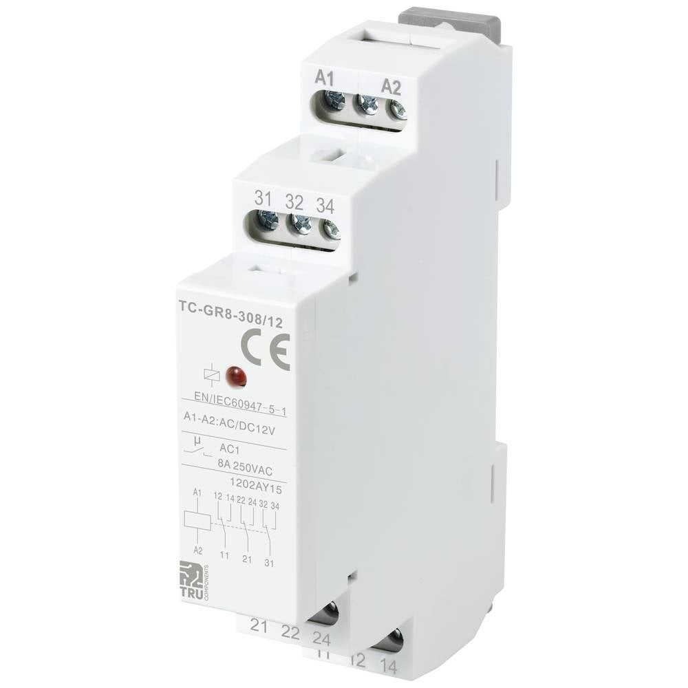 Contact auxiliaire TRU COMPONENTS 3 inverseurs pour commutation 12V stable