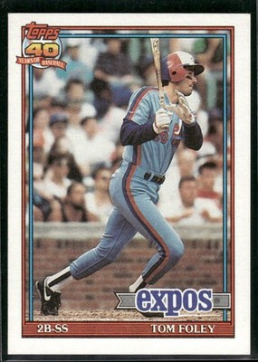 1991 Topps #773b Tom Foley Montreal Expos