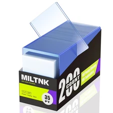 200 Pack Card Sleeves Toploaders, Hard Plastic Top Loaders, Baseball Sports T...