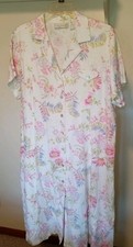 Size 2X Vintage Jane Ashley Linen Blend Maxi Dress Women's Yellow Pink Floral