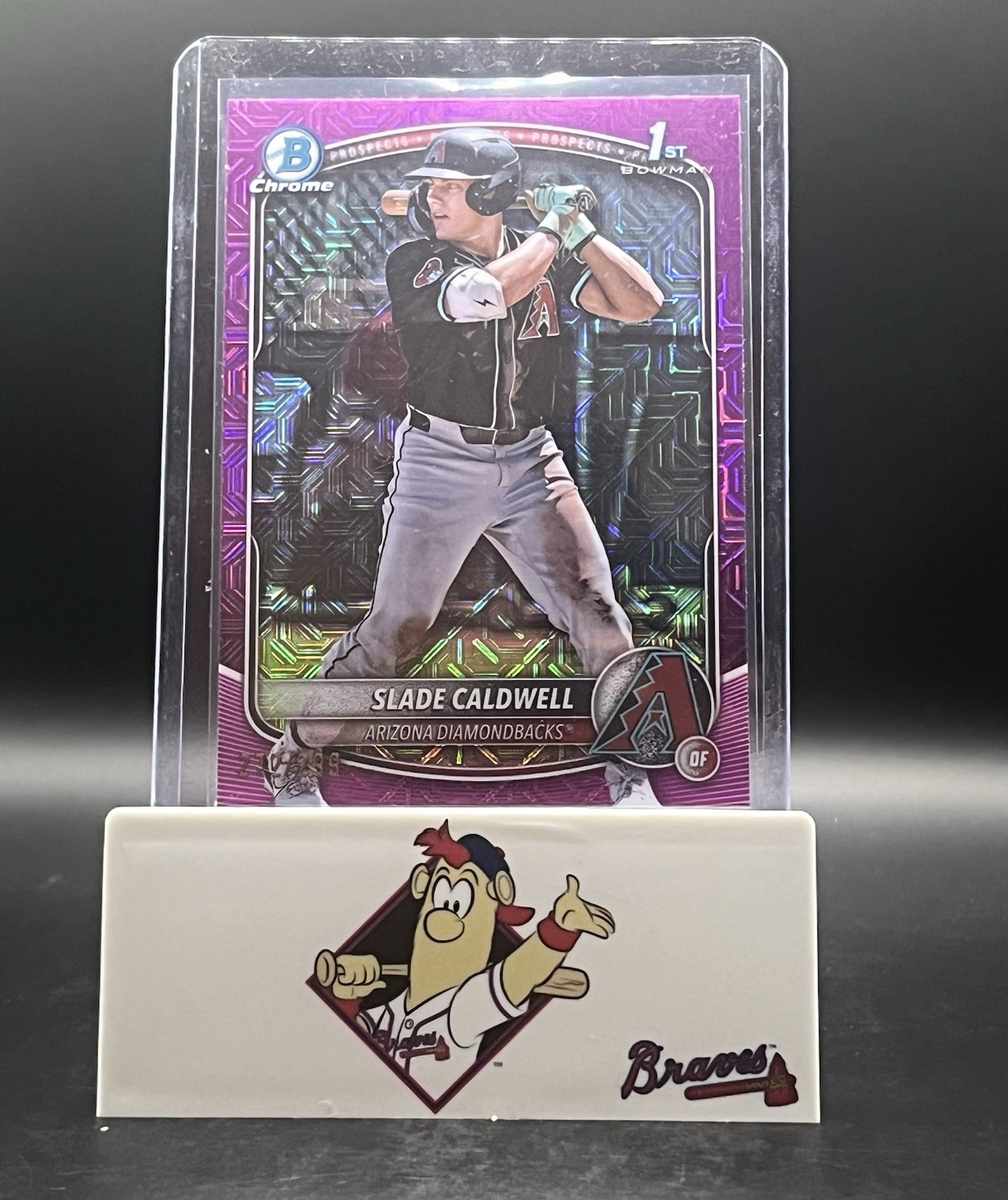 2025 Bowman Chrome Slade Caldwell Fuchsia Mojo Refractor /299 1st Bowman #BCP-21