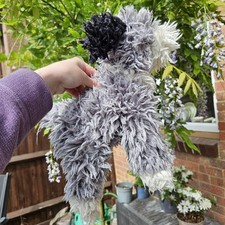 AA Tucker The Dog Soft Toy Plush 12 Inch Length Puppy Grey SEE DESCRIPTION 