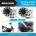 <!--F#f_0-->2x 9Inch 12V 80w Radiator Cooling Fan+Mounting Kits fits for Holden Commodore<!--F/-->