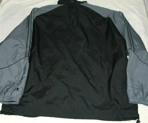 Mens Athletic CHAMPION Full Zip-Up Track Jacket *Black & Grey Size: XX Large - 第 5/12 張圖片