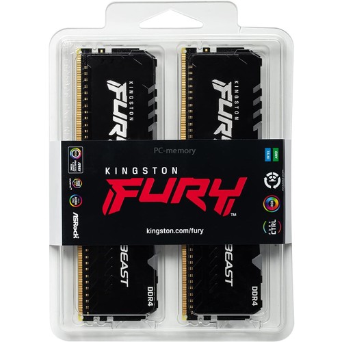 Kingston Fury Beast RGB 8/16GB 2666 3200 3600 MHZ DDR4 Desktop PC Memory RAM lot - Picture 5 of 5