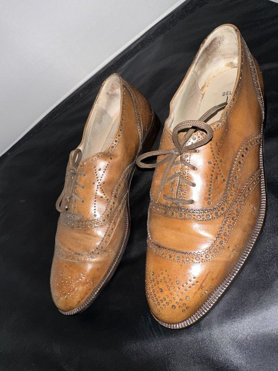 Bally Delio Ornate Cognac Brown Oxford Wingtip Dress Shoe SZ  display picture 1